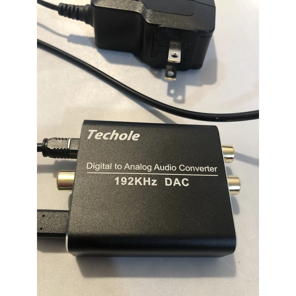 Techole Digital to‎ Analog Audio Converter 192kHz & Power Cord, Digital Toslink